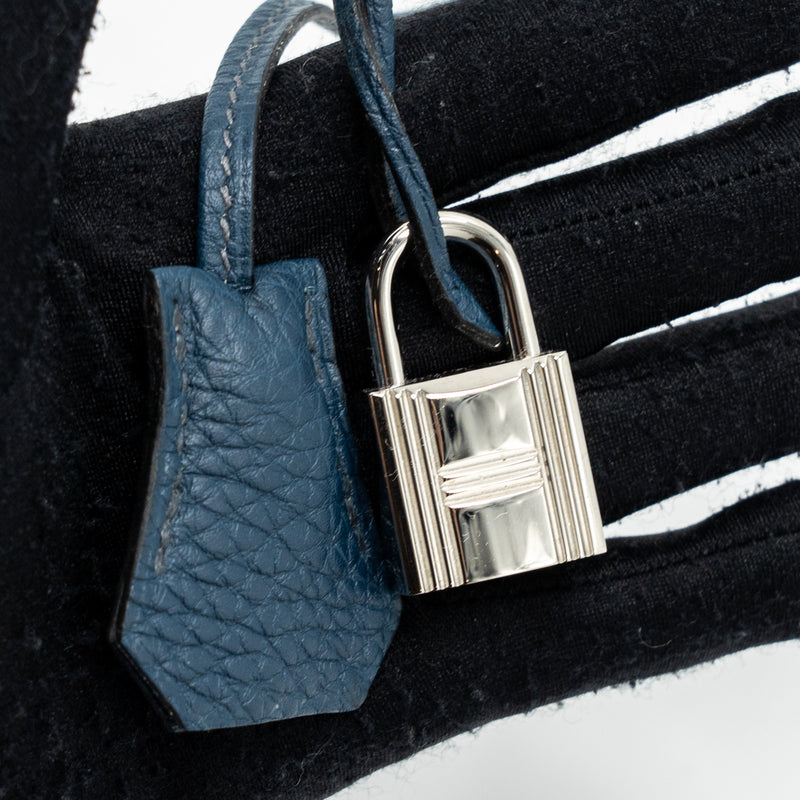 Hermes Birkin 35 Togo Dark Blue SHW Stamp Square P