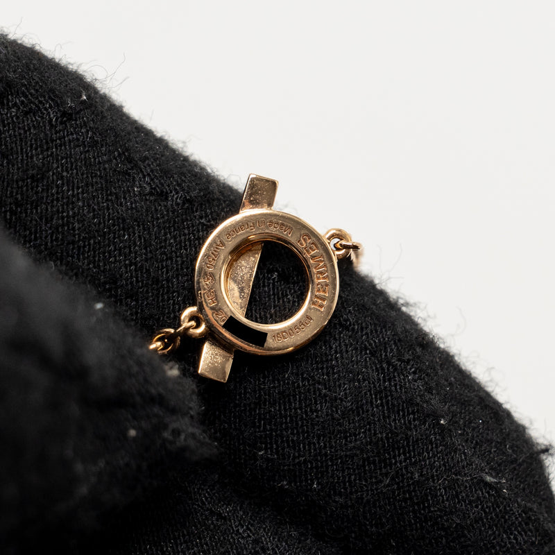 Hermes Size SH Finesse bracelet Rose Gold, Diamonds