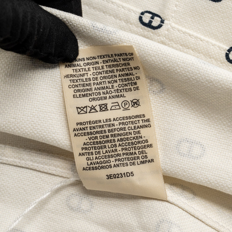 Hermes size 36 chaine D’ancre denim jacket/skirt cotton white/black SHW (sell in a set)