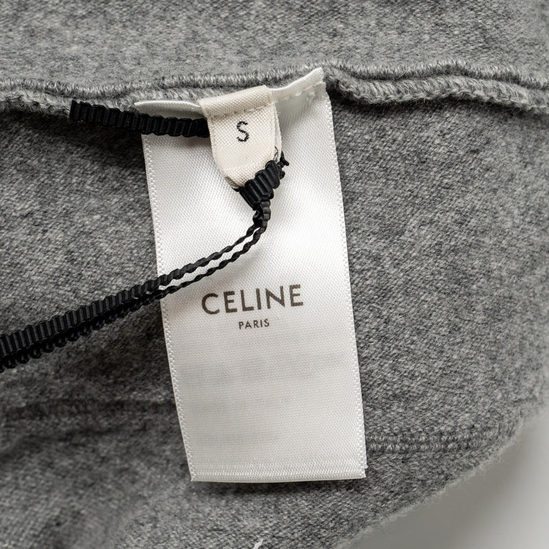 Celine Size S Cropped Hooded Sweater Cashmere Grey