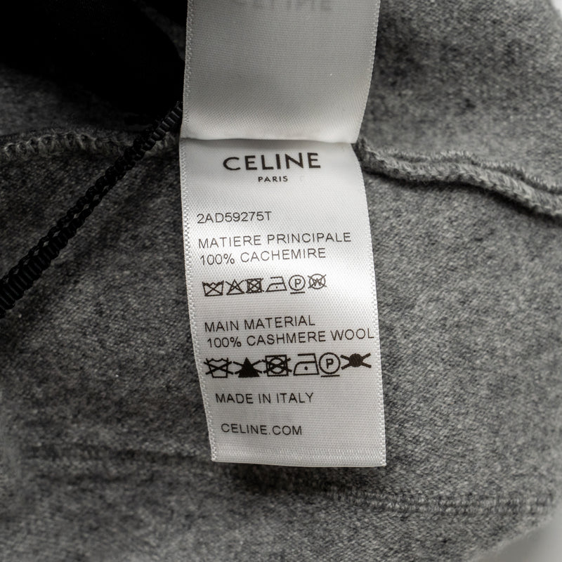 Celine Size S Cropped Hooded Sweater Cashmere Grey