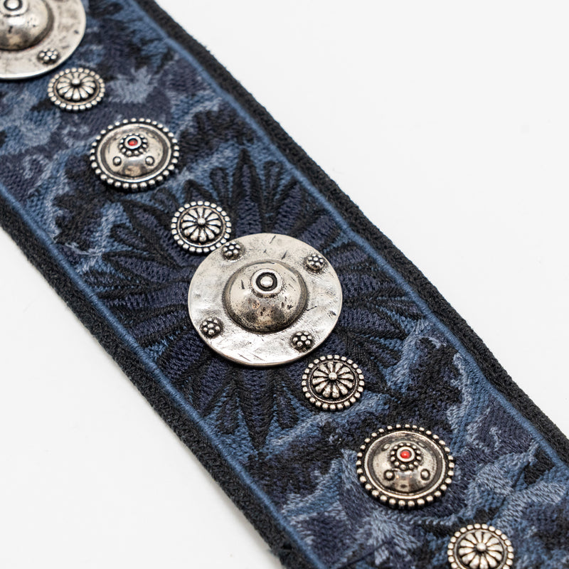 Dior Miscellaneous Studded Shoulder Strap Blue with Multicolour Hardware