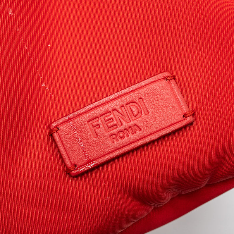 Fendi monster backpack nylon red SHW