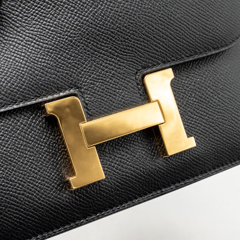 Hermes Mini Constance Epsom Black GHW Stamp B