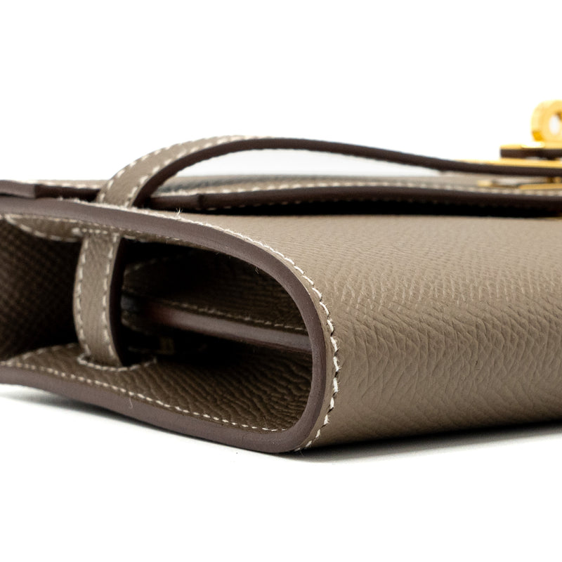 Hermes Kelly To Go Epsom Etoupe GHW Stamp U