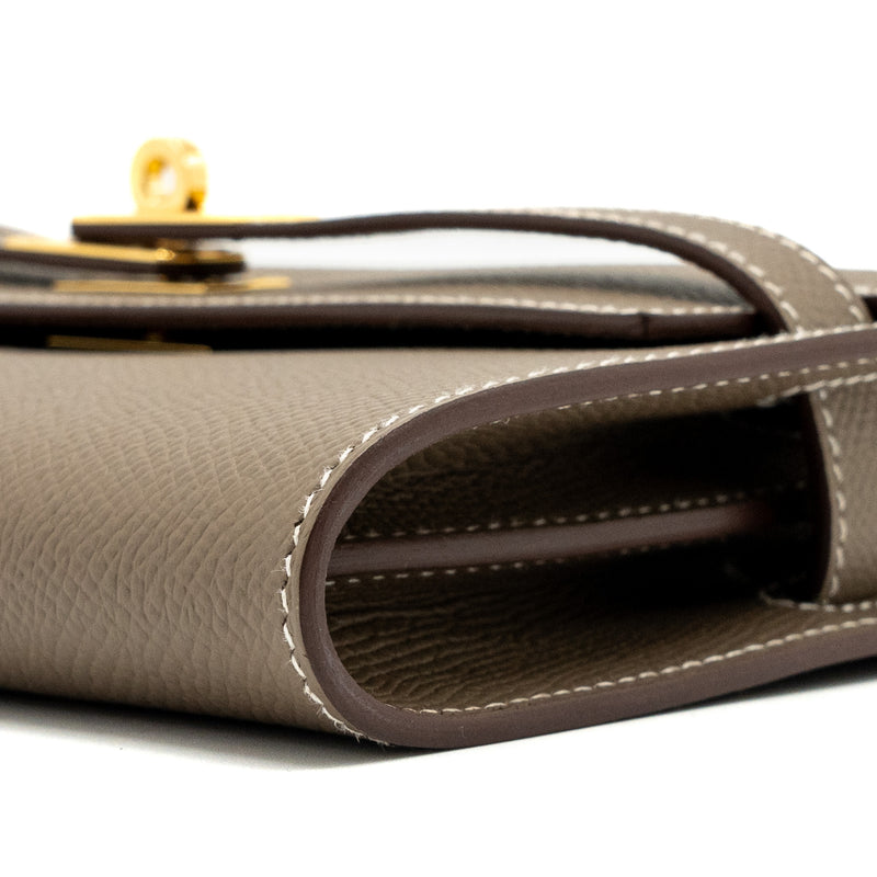 Hermes Kelly To Go Epsom Etoupe GHW Stamp U