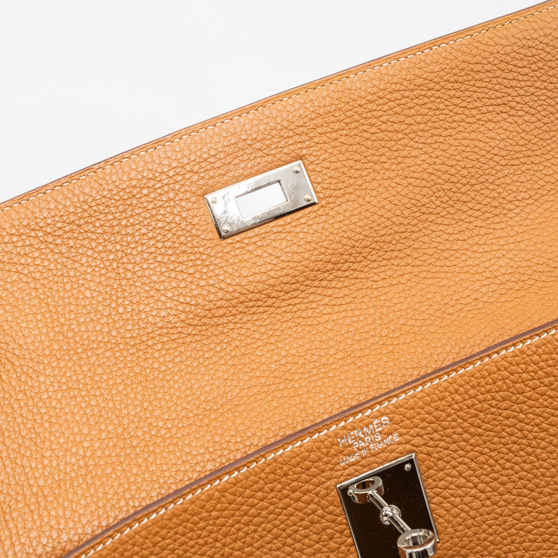 Hermes Kelly 35 Togo Gold SHW Stamp Square L