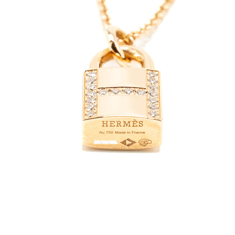 Hermes Kelly Cadenas Pendant Rose Gold, Diamonds