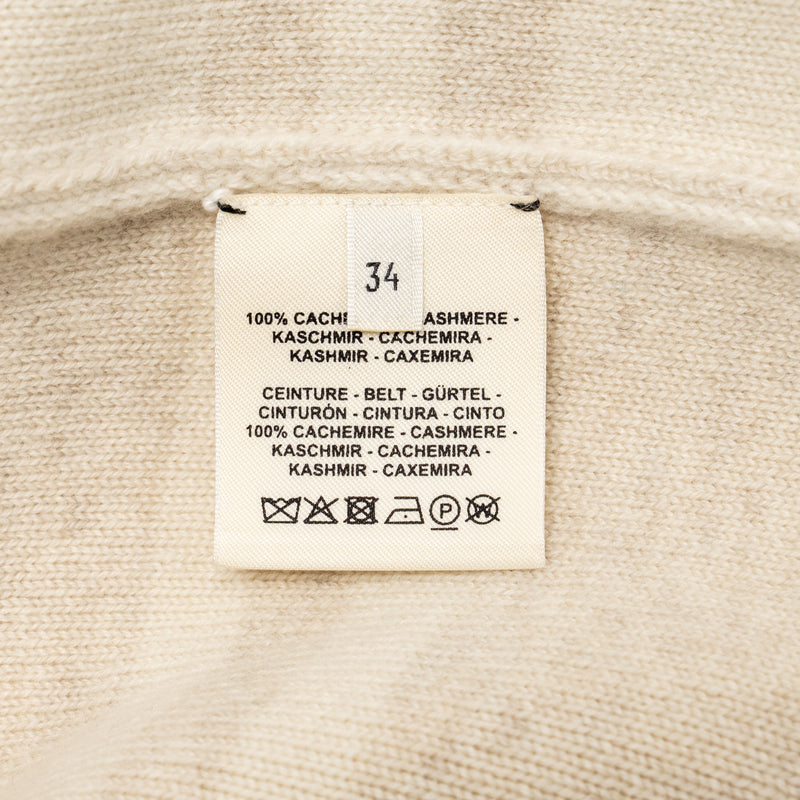 Hermes Size 34 long coat cashmere beige