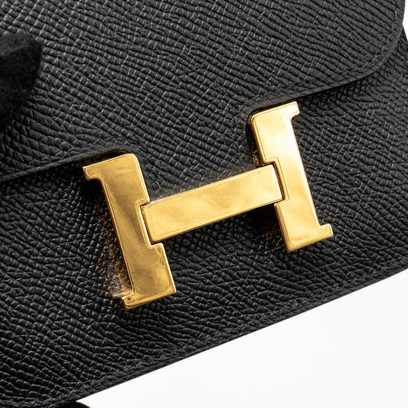 Hermes Constance Slim Epsom Black GHW Stamp B