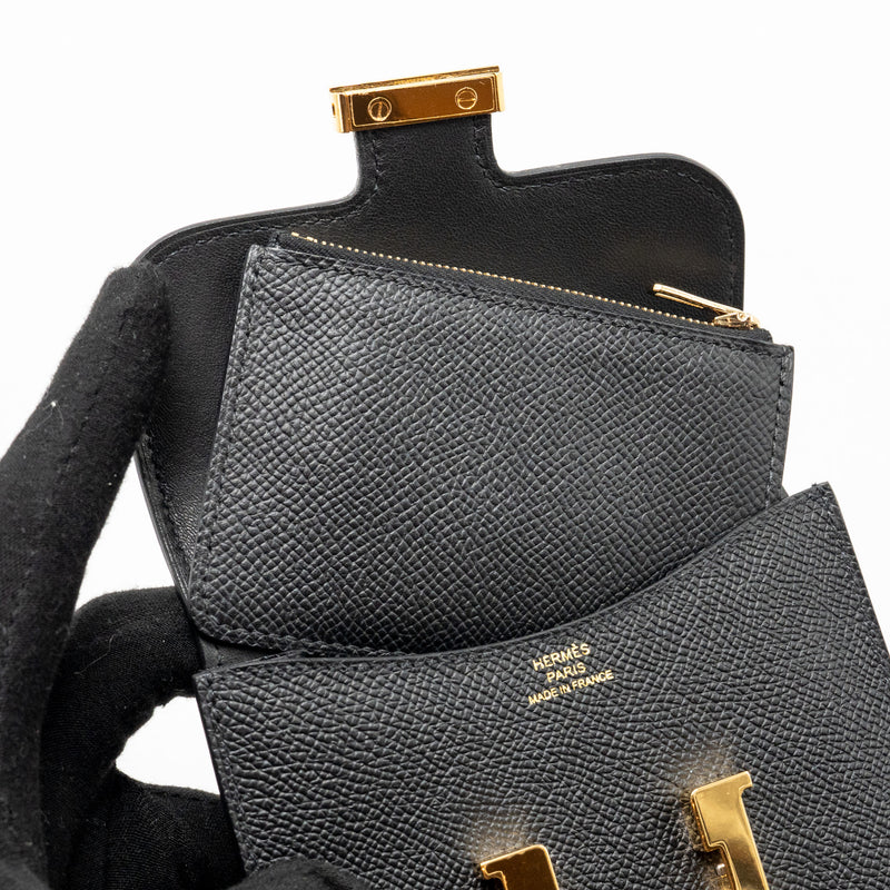 Hermes Constance Slim Epsom Black GHW Stamp B