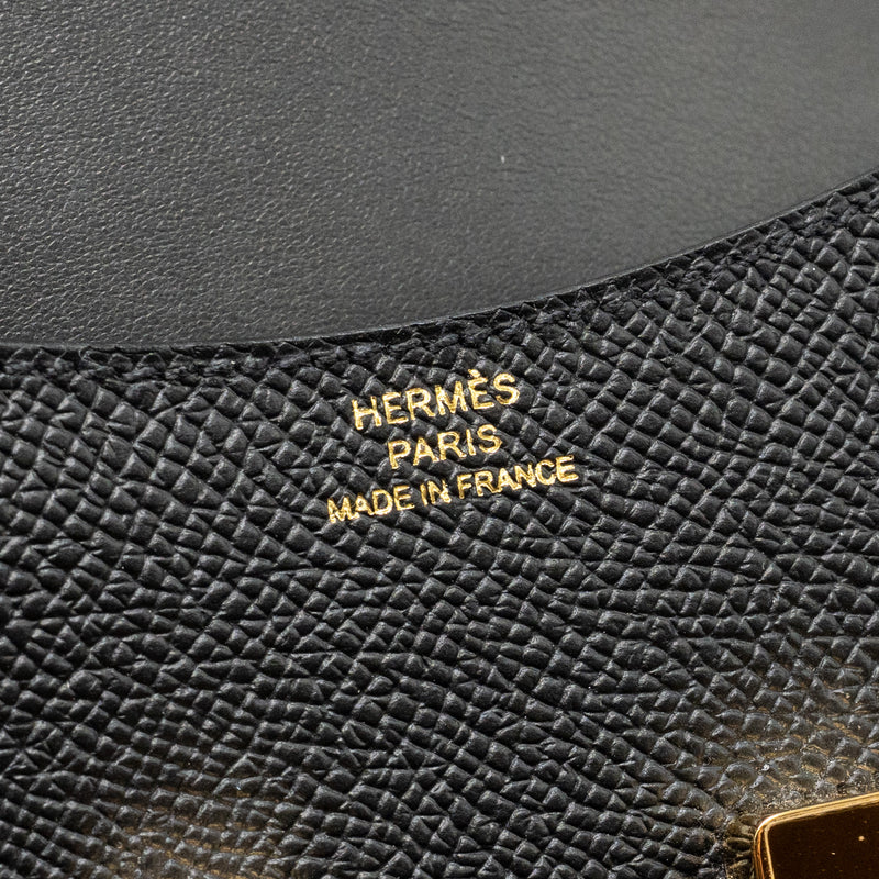 Hermes Constance Slim Epsom Black GHW Stamp B