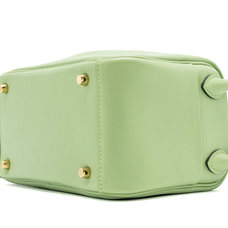 Hermes mini Lindy swift vert criquet GHW Stamp Y