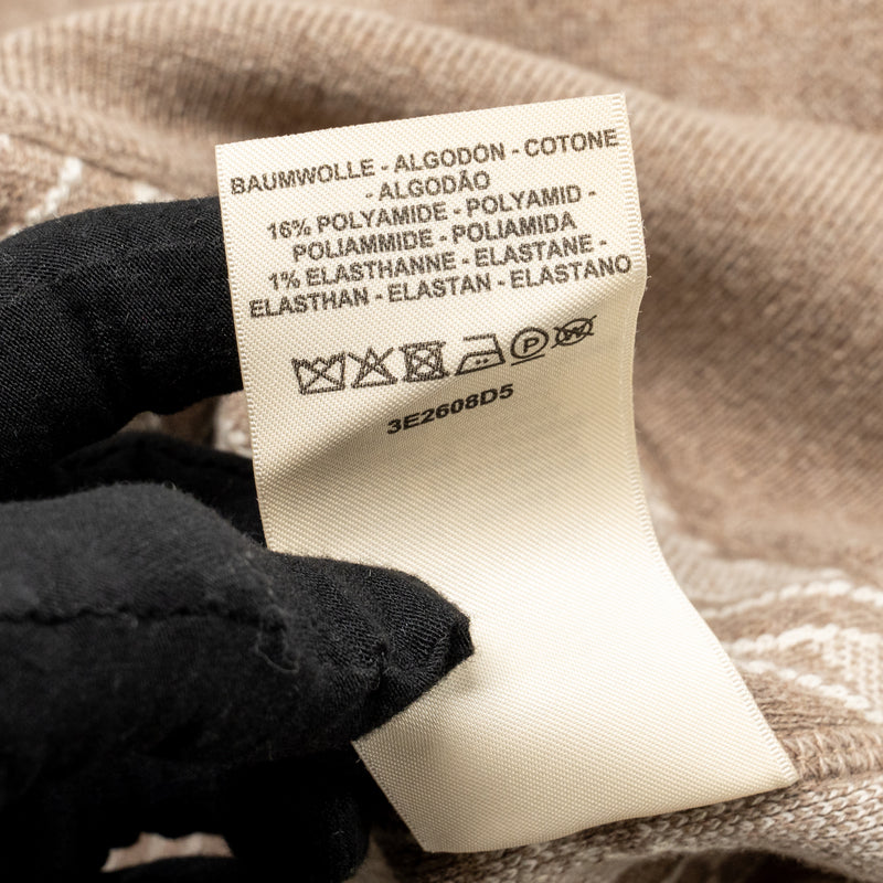 Hermes Size 40 Reversible Pull Over Sweater Cachemire Coton Beige Lin