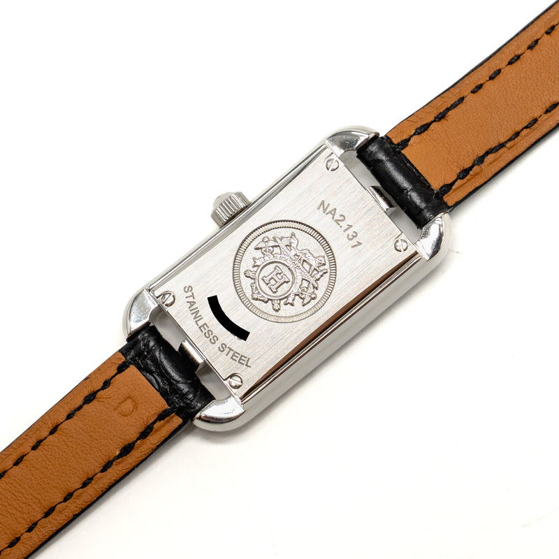 Hermes Nantucket Watch Small Model 29mm with Black Alligator Strap