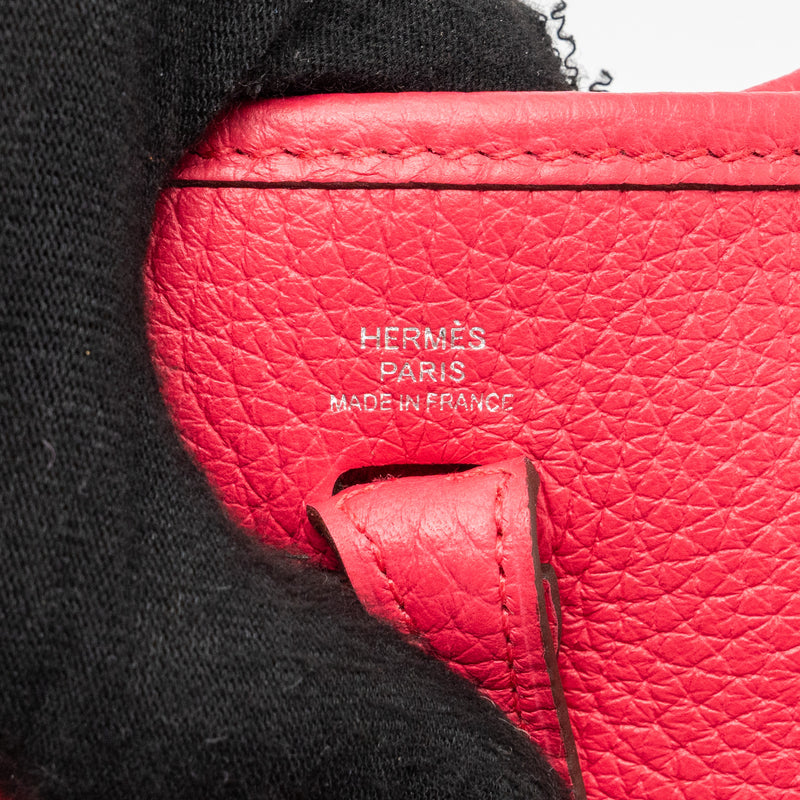 Hermes mini evelyne clemence rose extreme SHW stamp D