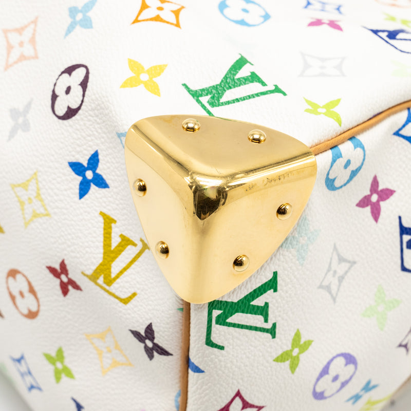 Louis Vuitton speedy 30 monogram Canvas white multicolour GHW