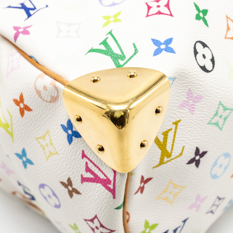 Louis Vuitton speedy 30 monogram Canvas white multicolour GHW