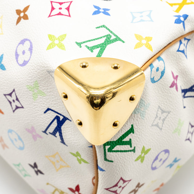 Louis Vuitton speedy 30 monogram Canvas white multicolour GHW