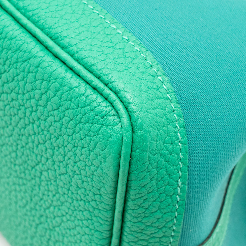 Hermes Garden Party 30 Canvas/Negonda Vert Verone-Menthe/Menthe SHW Stamp W