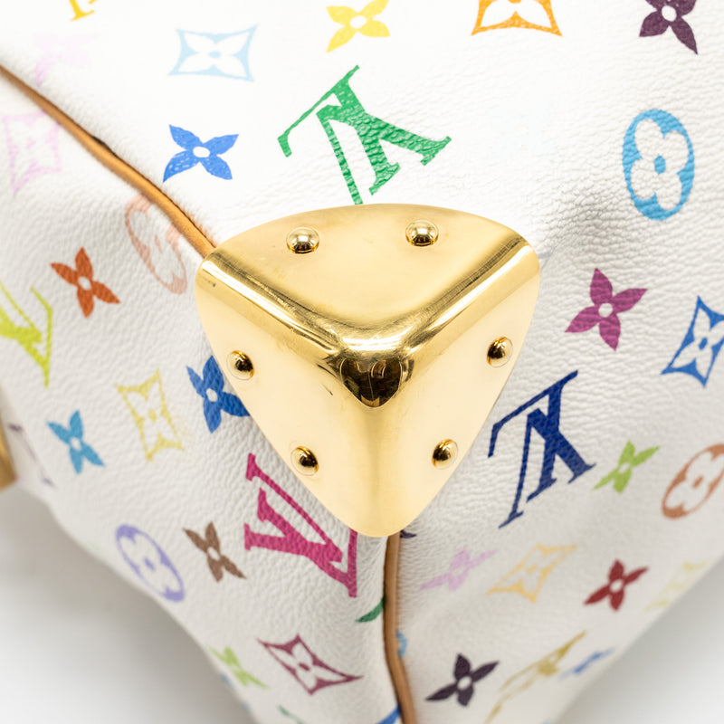 Louis Vuitton speedy 30 monogram Canvas white multicolour GHW