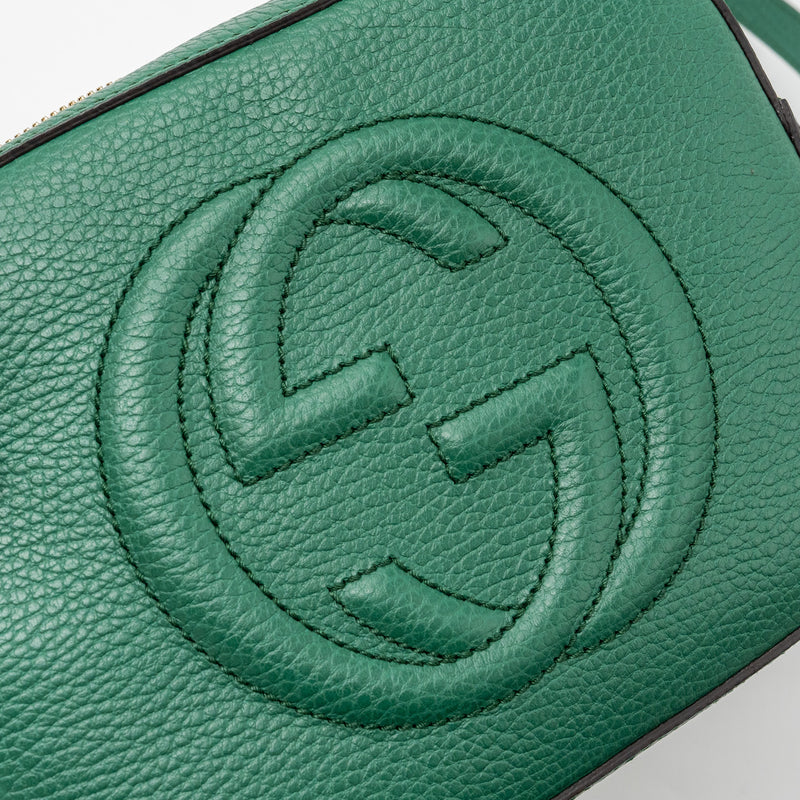 Gucci disco soho camera bag calfskin green LGHW