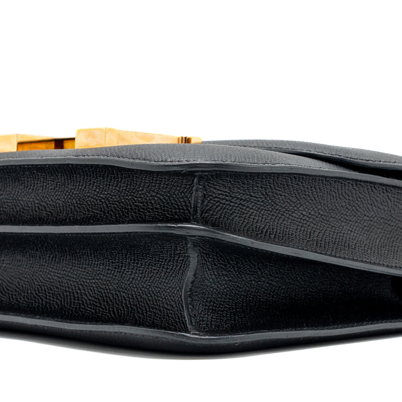 Hermes Constance 24 epsom black RGHW Stamp A
