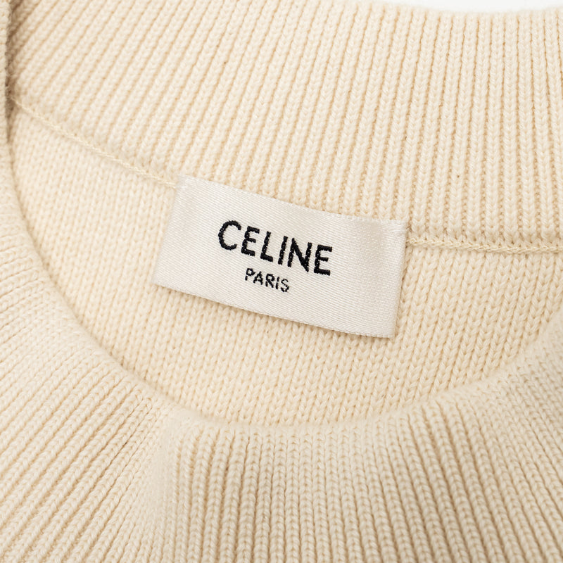 Celine Size L Crew Neck Mariniere Sweater Cotton Multicoloured