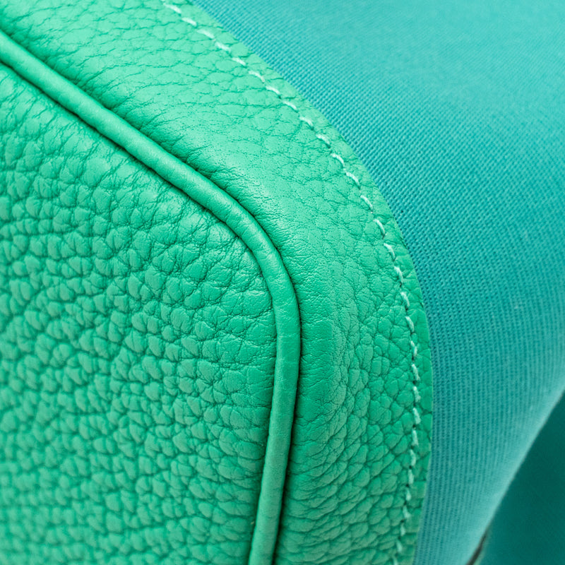 Hermes Garden Party 30 Canvas/Negonda Vert Verone-Menthe/Menthe SHW Stamp W