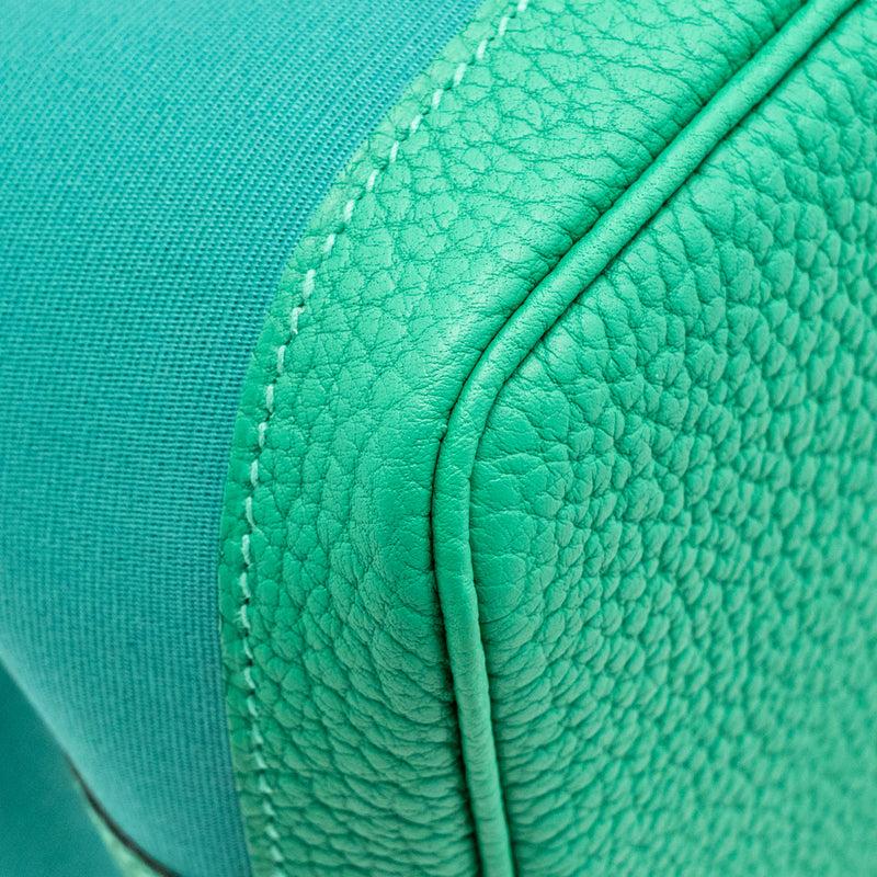 Hermes Garden Party 30 Canvas/Negonda Vert Verone-Menthe/Menthe SHW Stamp W