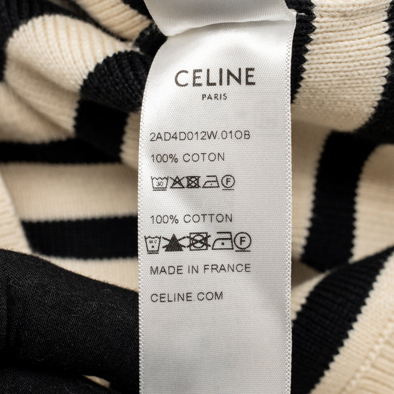Celine Size L Crew Neck Mariniere Sweater Cotton Multicoloured
