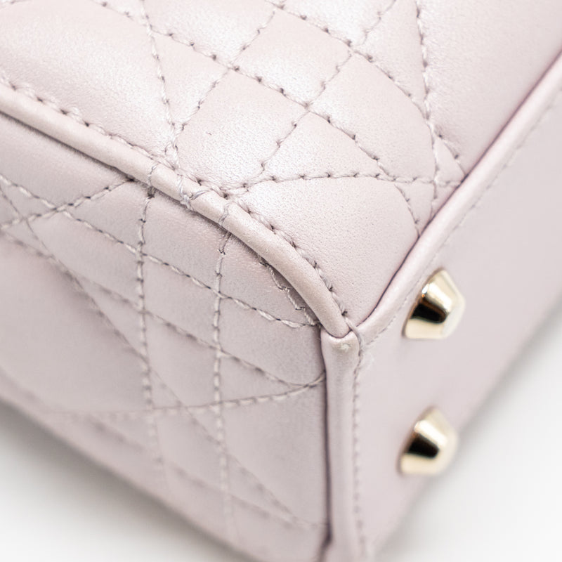 DIOR Mini Lady Dior Lambskin Light Pink LGHW