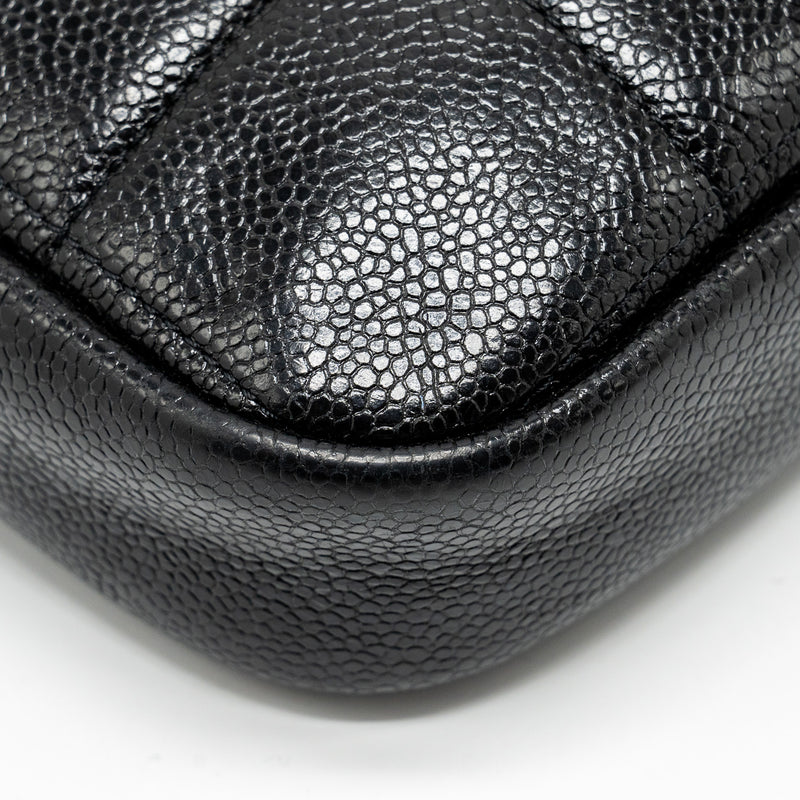 Chanel Quilted shape chain bag caviar black GHW