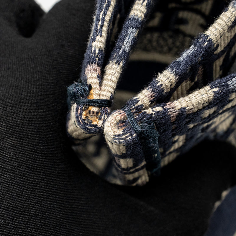 Dior Medium Book Tote Oblique Embroidery Ecru/Blue