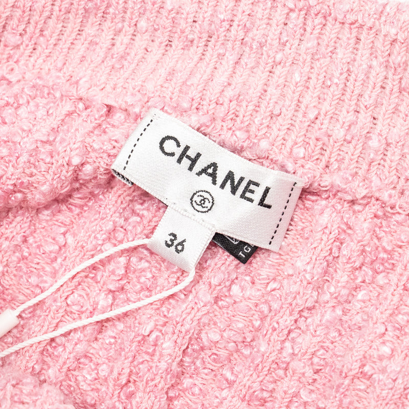 Chanel Size 36 22P Knit Skirt Viscose/Cotton/Polyamide Light Pink