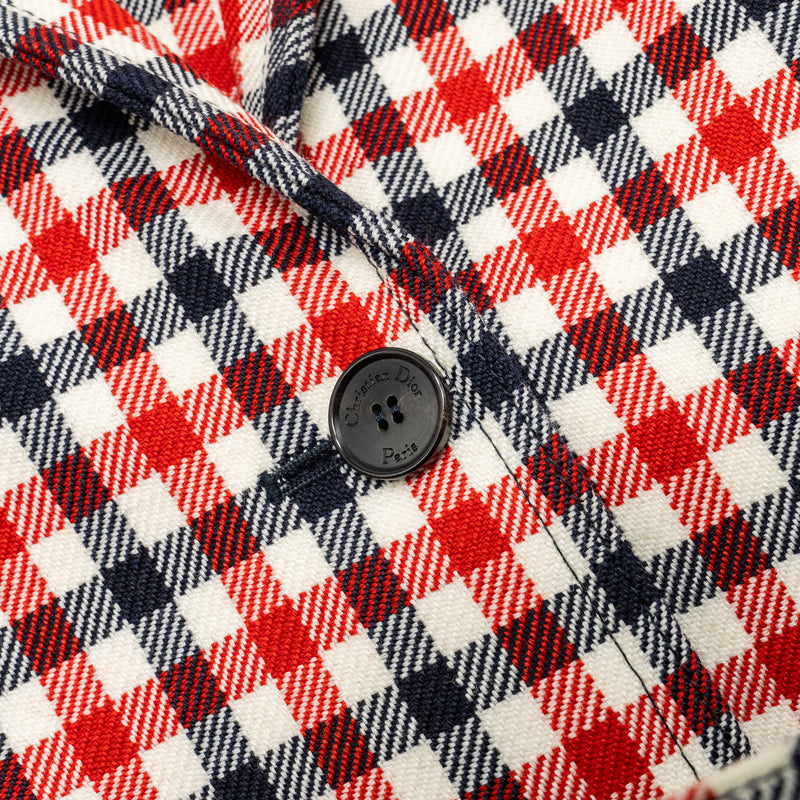 Dior size 34 Plaid Patterns jacket virgin wool red/ multicolour