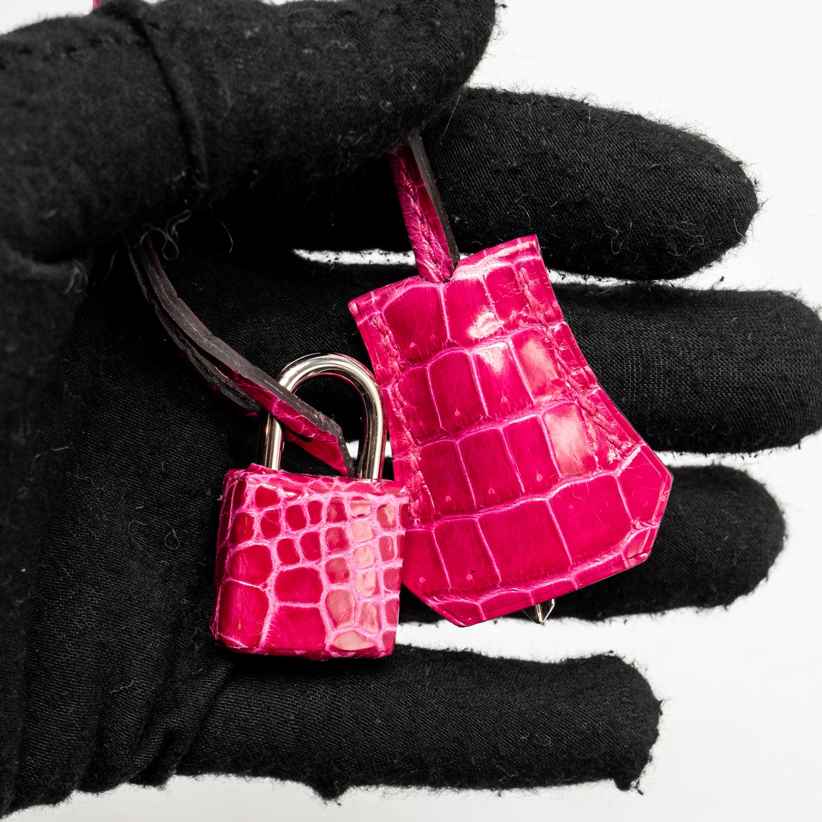 Hermes Birkin 25 shiny crocodile porous rose Mexico SHW stamp Z