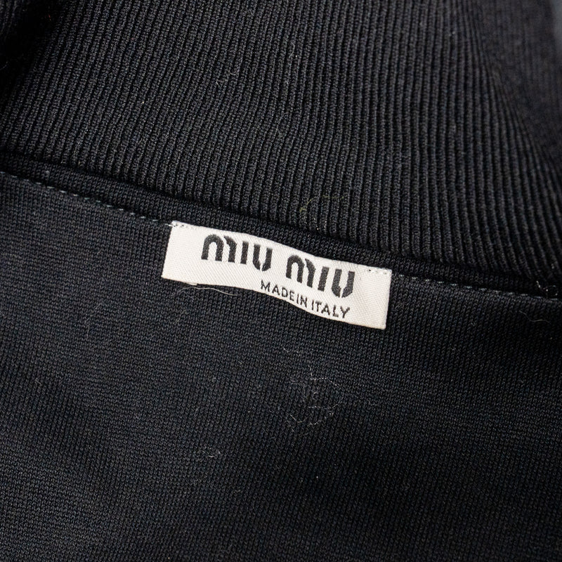 Miu Miu Size XS Short Jacket Cotton/Polyamide Black/White/Pink