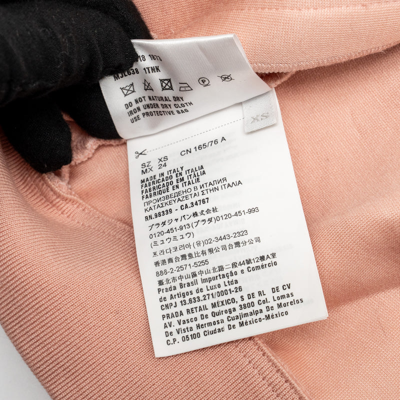 Miu Miu Size XS Short Jacket Cotton/Polyamide Black/White/Pink