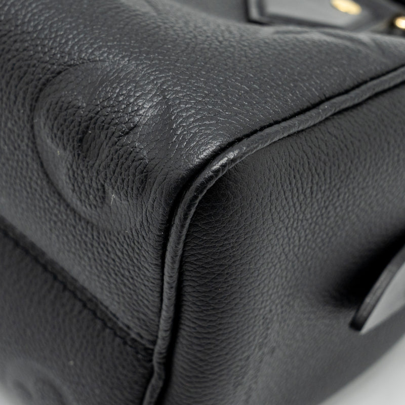 Louis Vuitton Speedy 20 Bandouliere Monogram Empreinte Black GHW