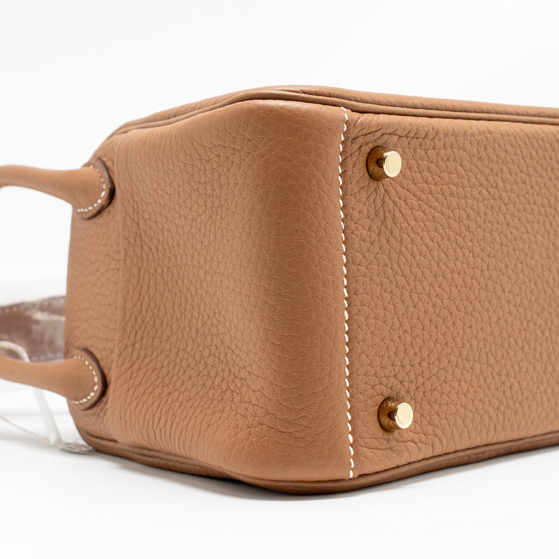 Hermes Mini Lindy II Clemence Gold GHW Stamp K