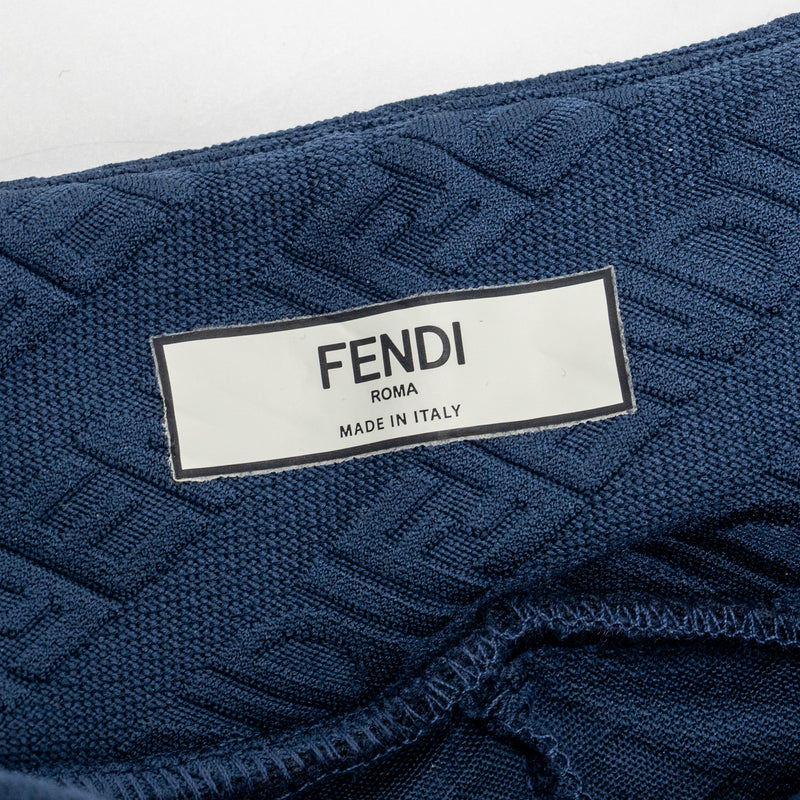 Fendi Size XS Fendi Logo Leggings Polyamide/Elastane Dark Blue