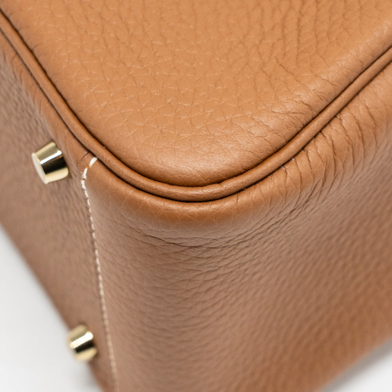 Hermes Mini Lindy II Clemence Gold GHW Stamp K