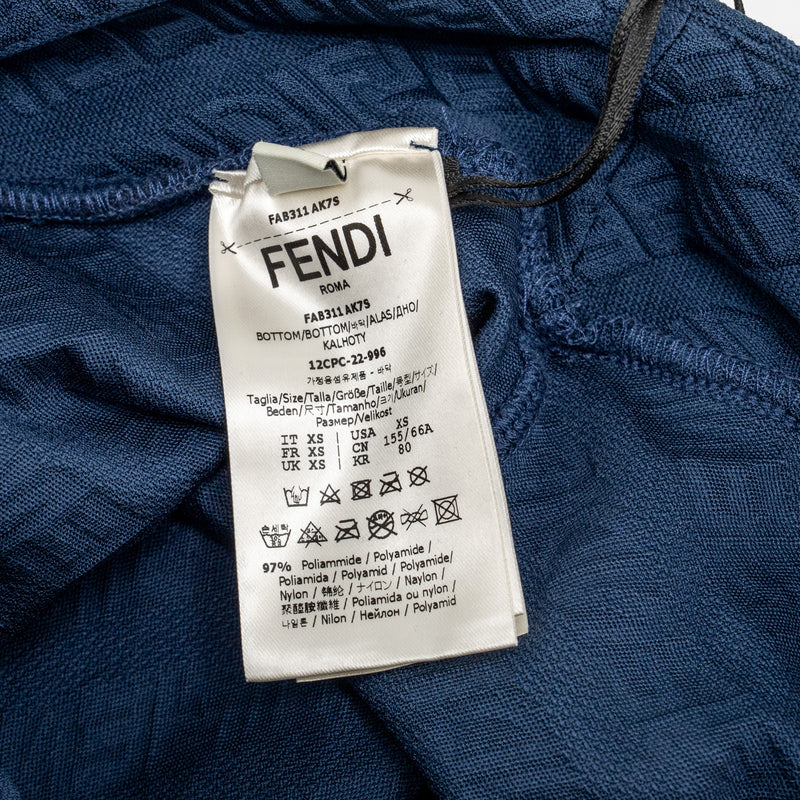 Fendi Size XS Fendi Logo Leggings Polyamide/Elastane Dark Blue