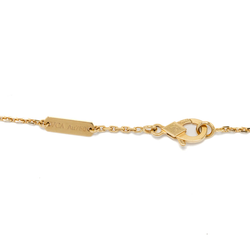 Van cleef and arpels vintage Alhambra pendant onyx / yellow gold