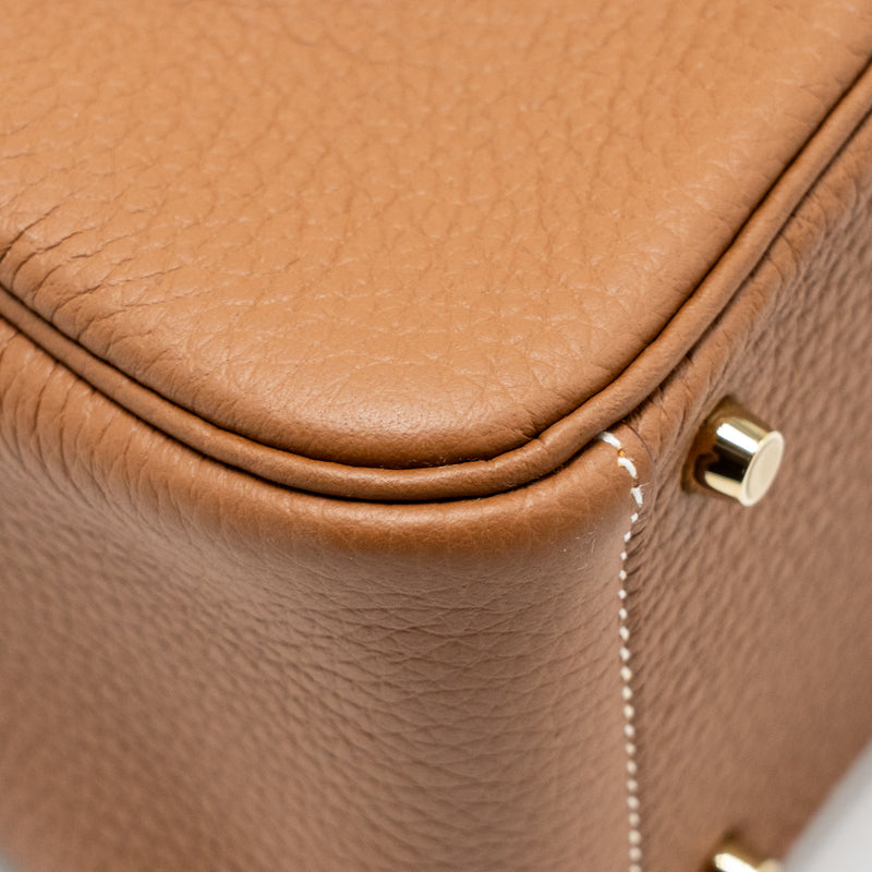 Hermes Mini Lindy II Clemence Gold GHW Stamp K