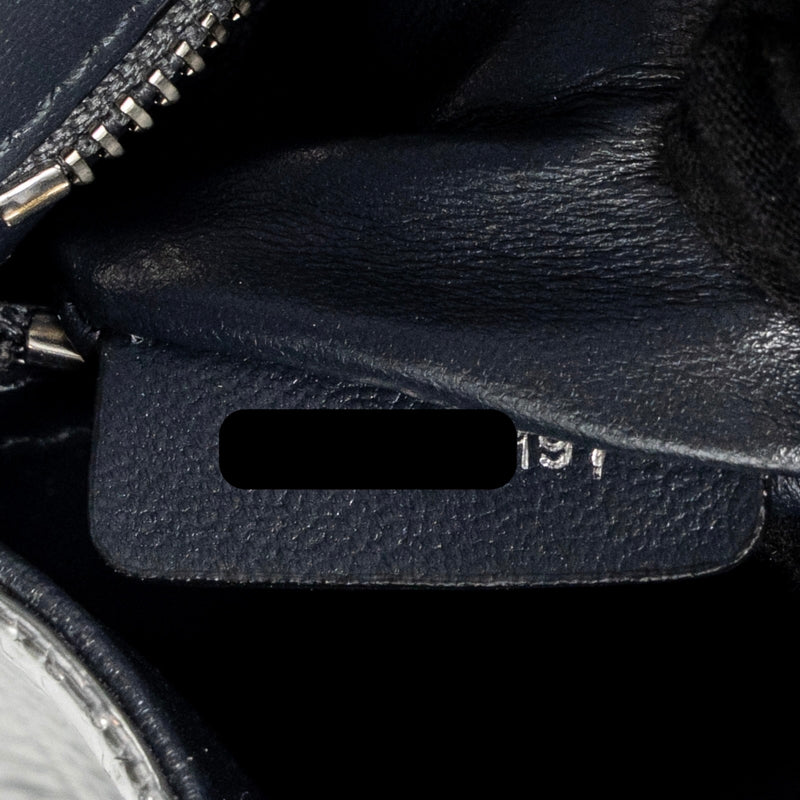 Dior Diorama Flap Bag Patent Micro-Cannage Leather Metallic Silver SHW