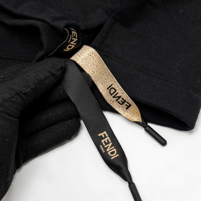 Fendi Size S Fendi Roma Sweatshirt with Ribbon Cotton Black/Gold