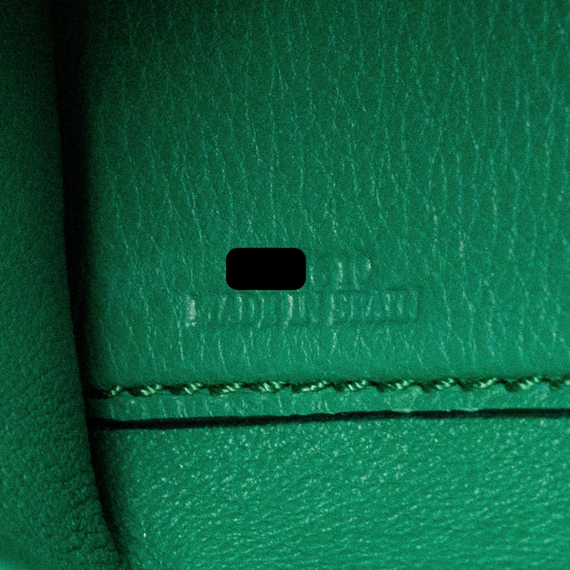 Loewe Avenue Anagram Crossbody Bag embossed calfskin Green GHW