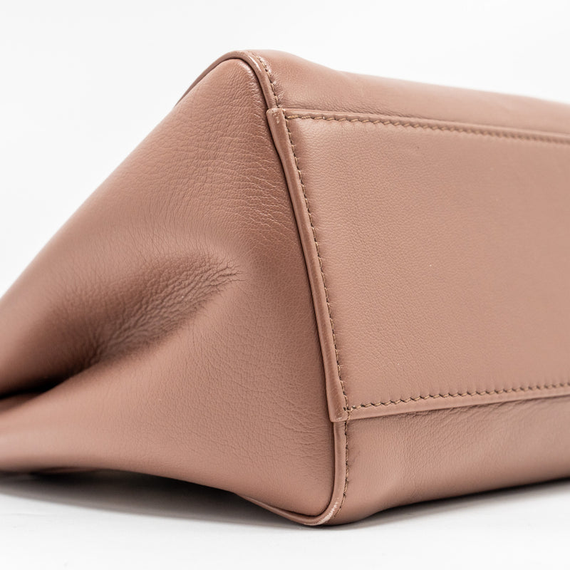 Fendi mini Peekaboo Bag Lambskin Dark Pink SHW